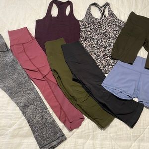 Lot of lululemon active wear